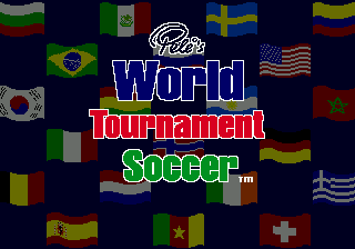 Pele II: World Tournament Soccer title screen for Sega Genesis